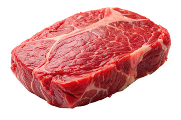 Obraz premium Raw beef steak cut isolated on transparent background