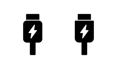 Usb icon logo design. Flash disk sign and symbol. flash drive sign. usb charging
