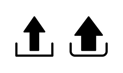 Upload icon logo design. load data sign and symbol