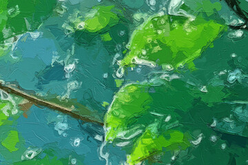 Various oil paintings, flowers, leaves, roses, peonies, cats, dogs, mountains, and beautiful scenery