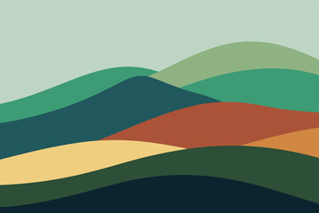 Obraz premium vector illustration of a landscape