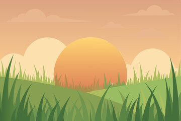 summer landscape with grass