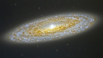 Spiral galaxy in space