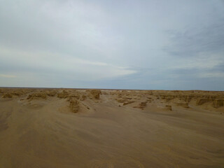 Geomorphic Scenery Desert in Xinjiang, China