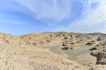 Geomorphic Scenery Desert in Xinjiang, China