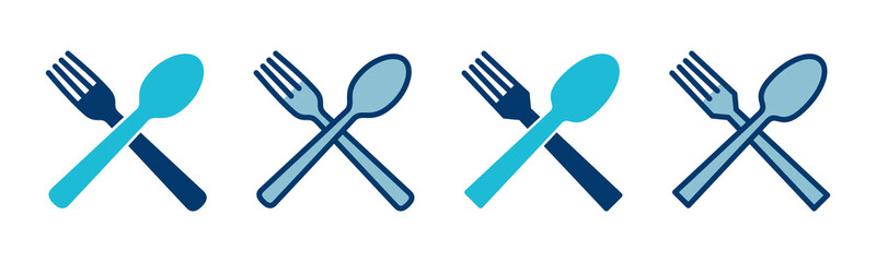 Fork, Spoon, and Knife isolated on white background. Restaurant icon. food icon. Eat. Cutlery icon.