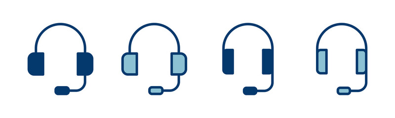 Headphone icon vector isolated on white background. Headphone vector icon. Call us