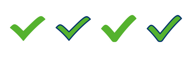 Check icon vector isolated on white background. check mark icon. check list button icon. Tick