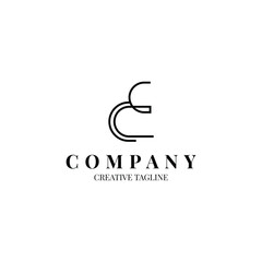 Minimalist Letter E logo for your brand