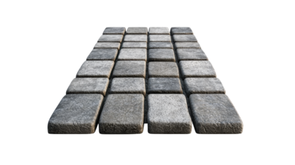 Walkways grey stone on white background 
