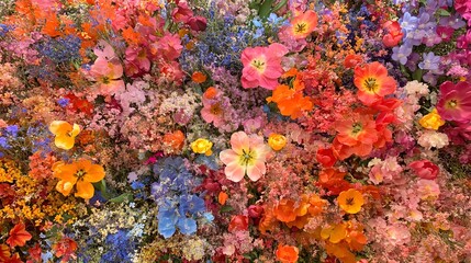 Vibrant Spring Flower Bouquet Colorful Floral Arrangement