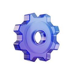 Settings Gear Mechanism 3D Icon Configuration Options Process Control System Cogwheel