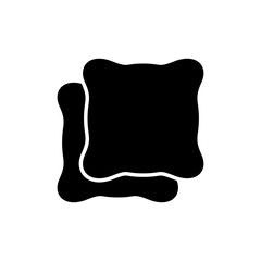 Pillow icon symbol for apps and websites. Pillow sign and symbol. Comfortable fluffy pillow