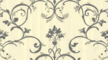 Elegant Floral Damask Wallpaper Pattern Design