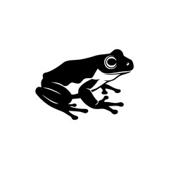frog silhouette vector