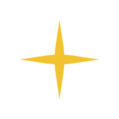 Obraz premium Bold star icon. Modern abstract shape with flat design. A symbol of contemporary brutalism, this element adds a y2k aesthetic to any context. Perfect for creative projects and graphic decoration.
