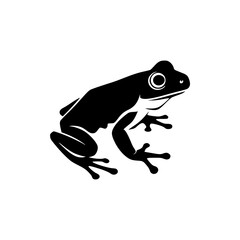 frog silhouette vector