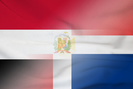 Egypt and Dominican Republic national flag international negotiation DOM EGY