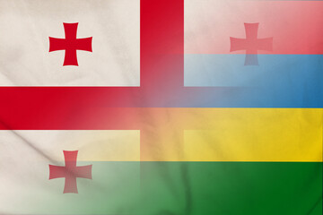 Georgia and Mauritius national flag international negotiation MUS GEO