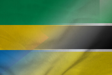 Gabon and Mozambique political flag international relations MOZ GAB