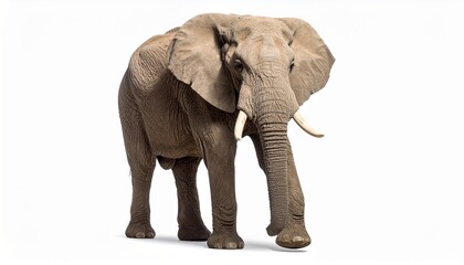 Obraz premium African elephant isolated on white background