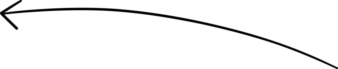 Black Hand Drawn Swirl Arrow With Point