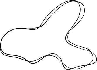 Minimalist Abstract Ribbon Line Shape