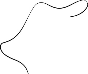 Obraz premium Loose Line Crossed Wavy Blob Form