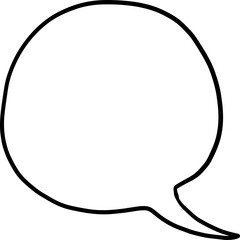 Rounded Hand Drawn Oval Talk Balloon