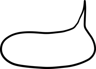 Obraz premium Classic Hand Drawn Round Speech Bubble