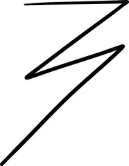 Sharp Zigzag Hand Drawn Line Stroke