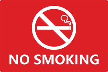 No Smoking Sign Red Warning Symbol for Public Places