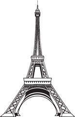 Fototapeta premium detailed black and white of a tall tower.