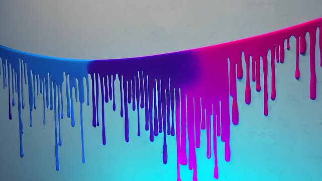 Abstract Dripping Paint Art Installation
