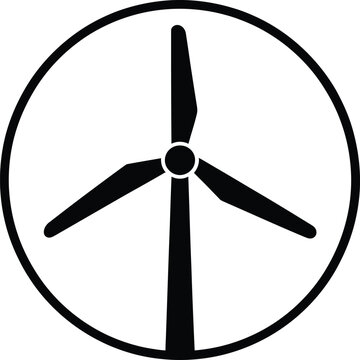 Wind Turbine Icon: Renewable Energy Symbol