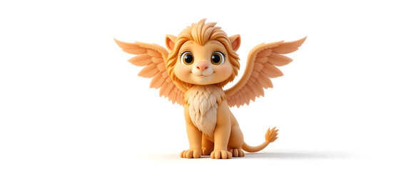 Playful griffin character fantasy world animation whimsical close-up mythical creature design