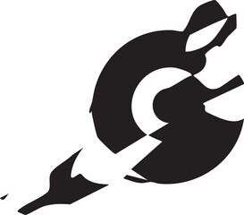 Obraz premium stylized broken shape dominates the .