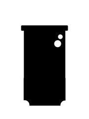 Tall pot  silhouette  for home gardening Illustration 