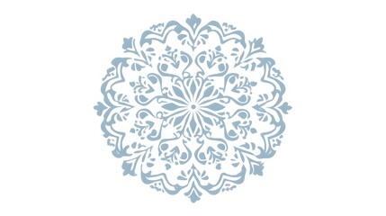 Elegant Blue Mandala Design Floral Pattern Ornament