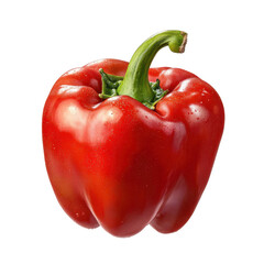 Fresh Red Bell Pepper Isolated on White Background, Perfect for Healthy Cooking and Vibrant Meal Presentation transparent background, png