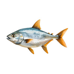 Detailed Illustration of Freshwater Fish with Scales and Fins in Vibrant Colors for Educational or Artistic Use transparent background, png