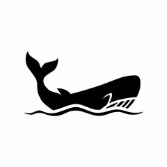 vector illustration of a whale