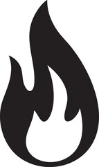 Fototapeta premium stylized black flame rises upwards.