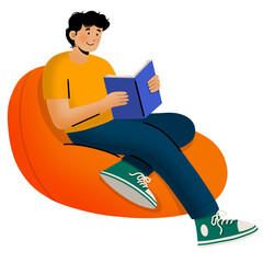 Cozy Reading Colorful Vector
