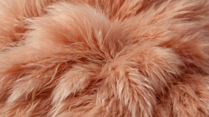 Luxurious Peach Faux Fur Texture Soft, Plush, and Cozy Background