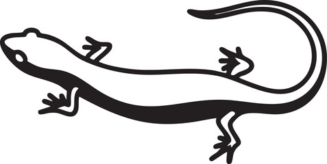 Obraz premium sleek lizard moves gracefully across a white surface.