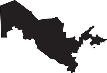 stark silhouette of Uzbekistan&rsquo;s map outline.