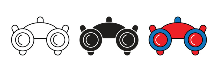 Military binoculars icon design white background. Military binoculars icon vector