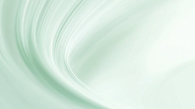 Abstract Light Green Wave Background, Elegant Flowing Lines, and Soft Gradient Texture