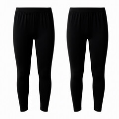 Black leggings isolated on a white background. 3d rendering